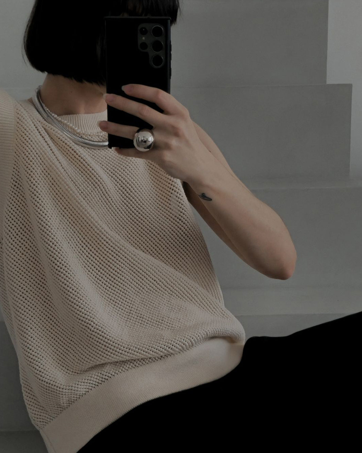 Styled By You: Our Organic Cotton Meshed Top, Effortlessly Worn by Vilma