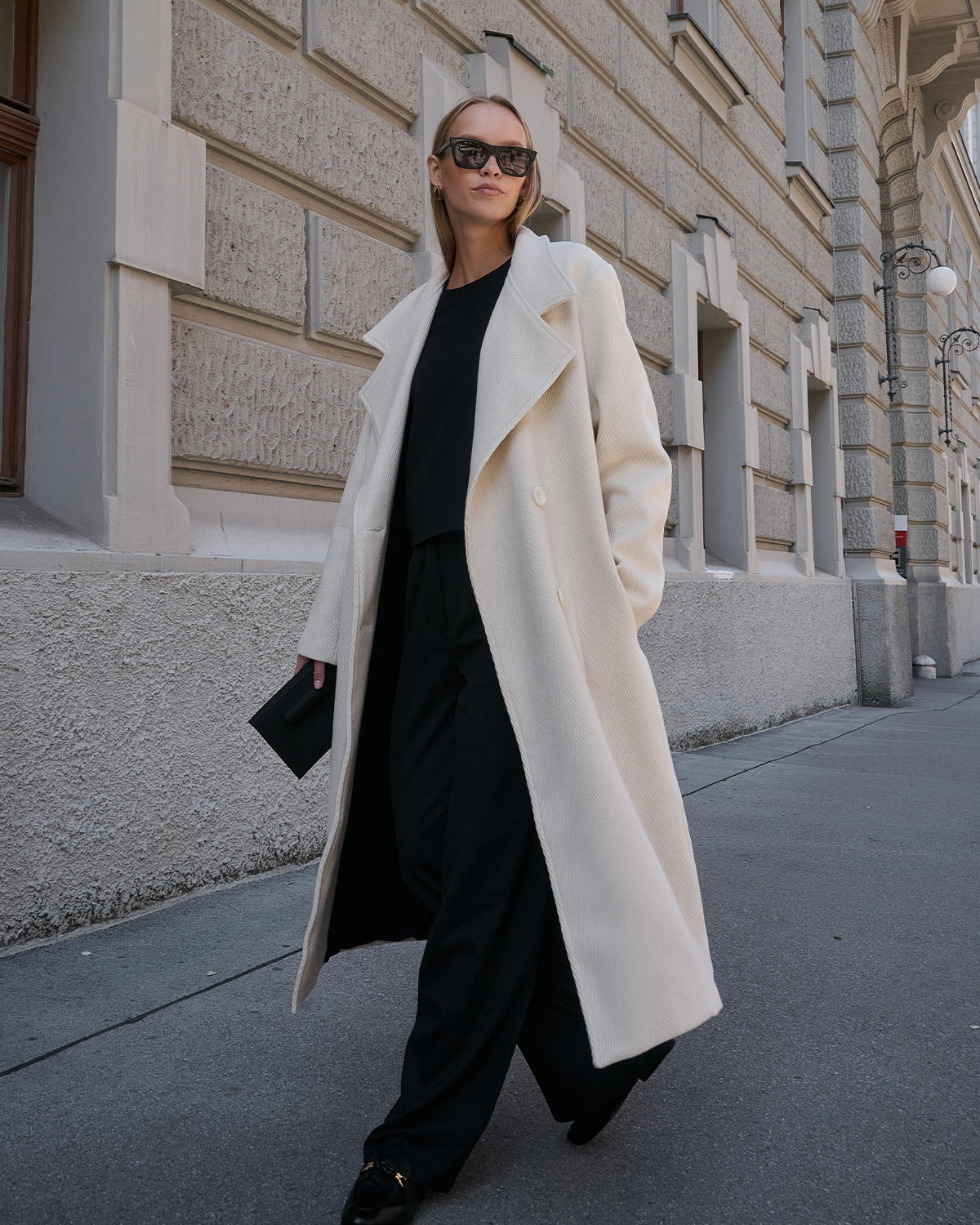 Mila.Vert Styling Tips: Our New Chevron Double-Breasted Coat