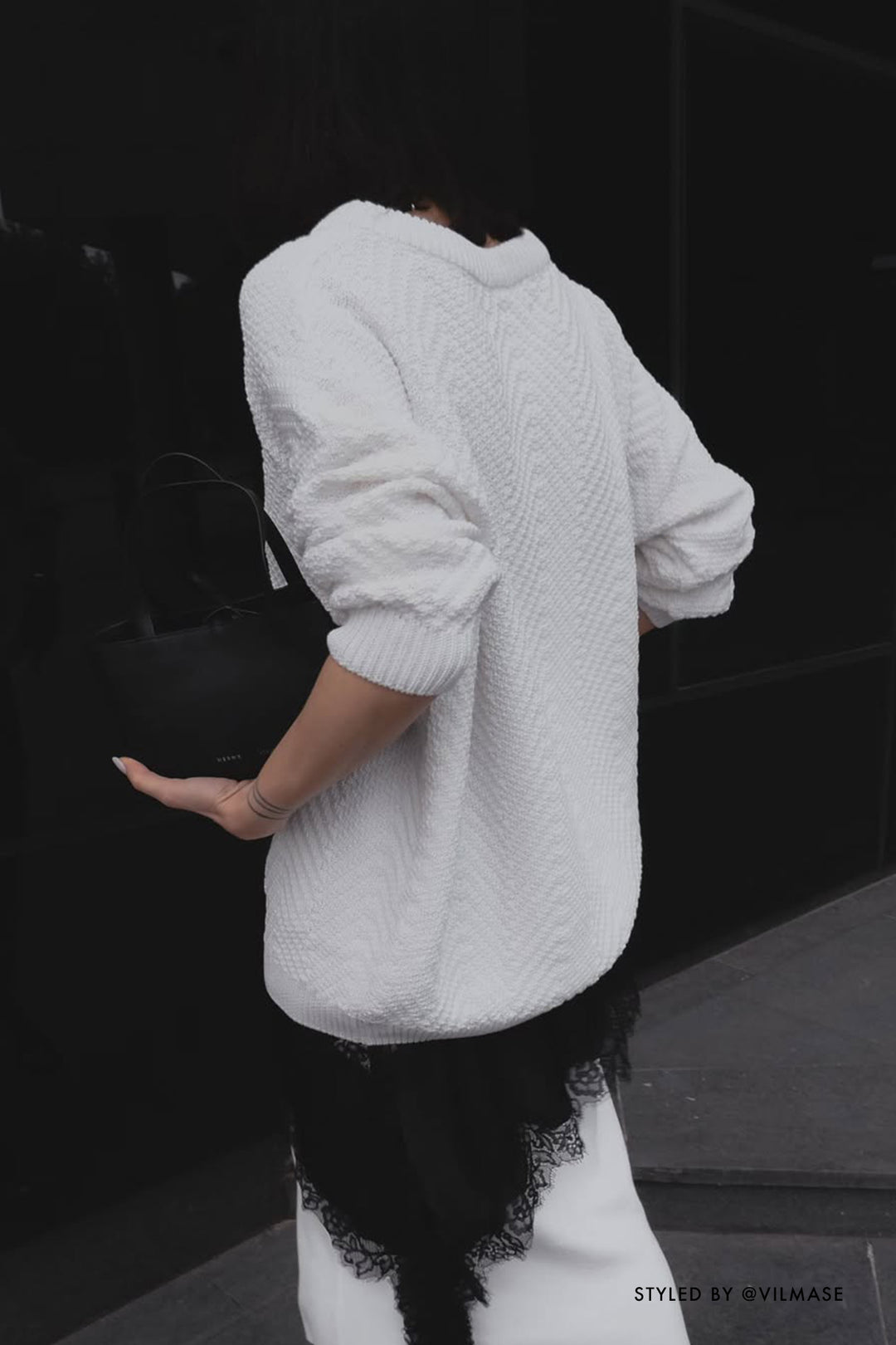 Knitted chevron sweater