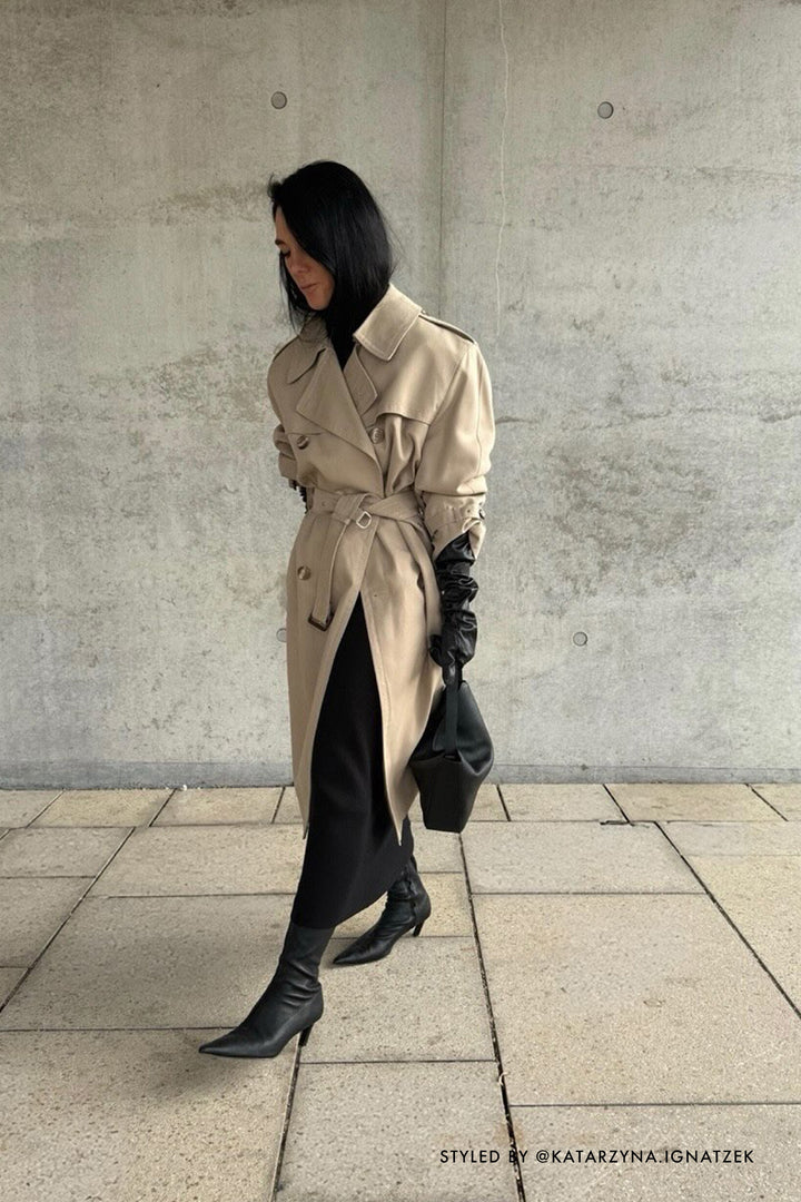 Knitted straight skirt