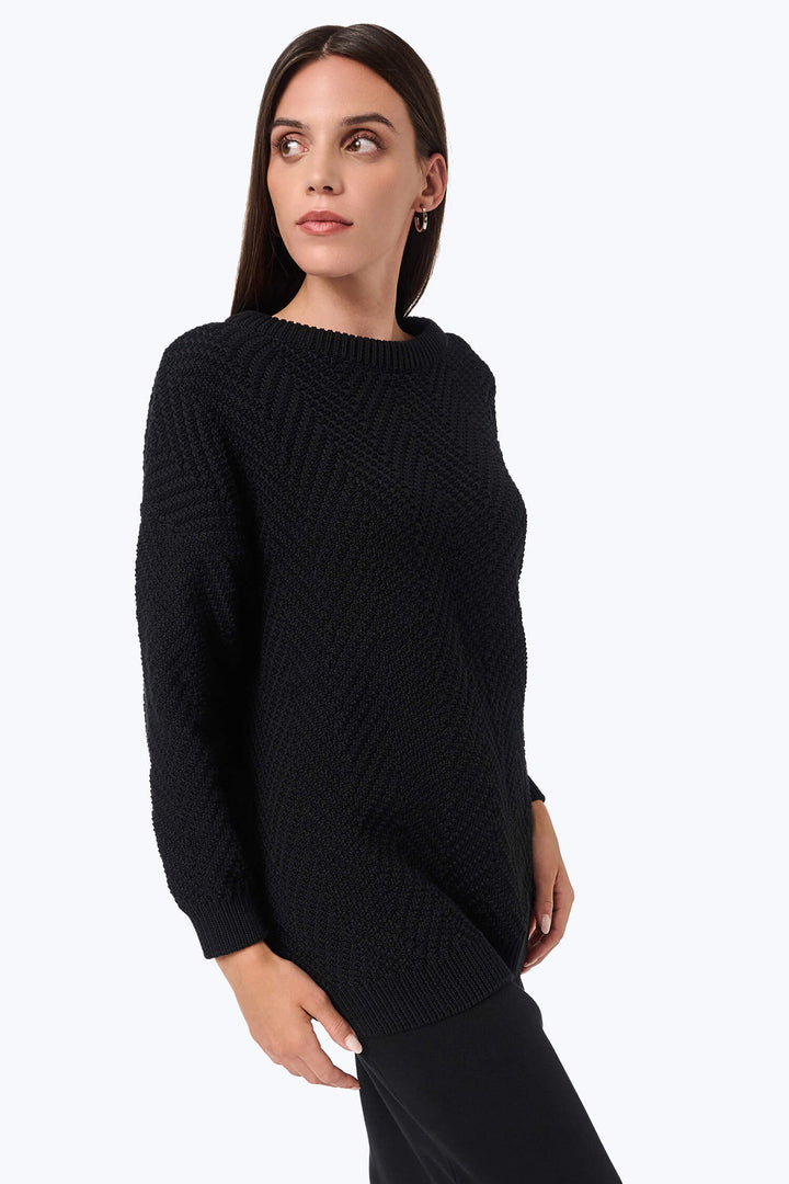 Knitted chevron sweater