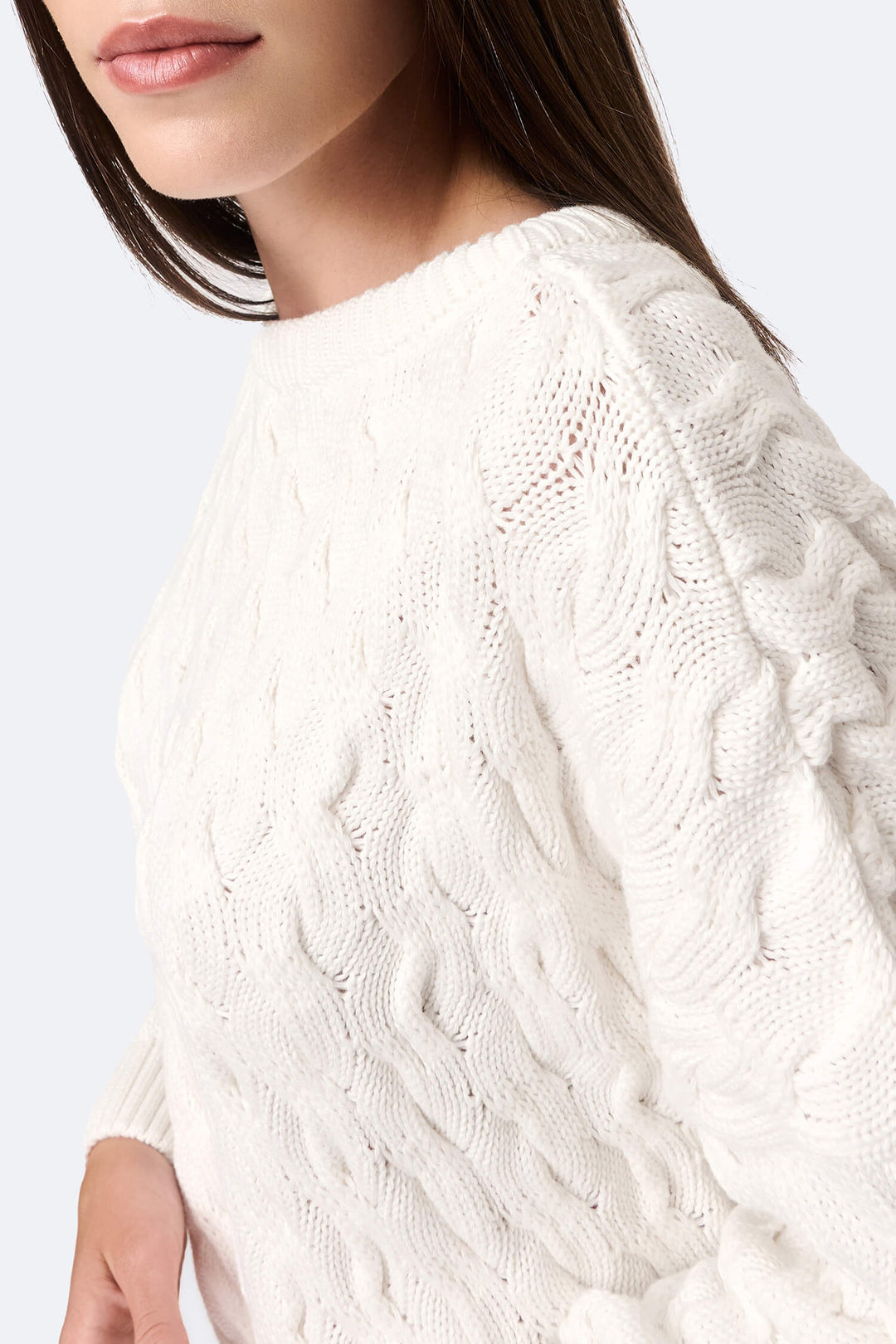 Knitted braid sweater