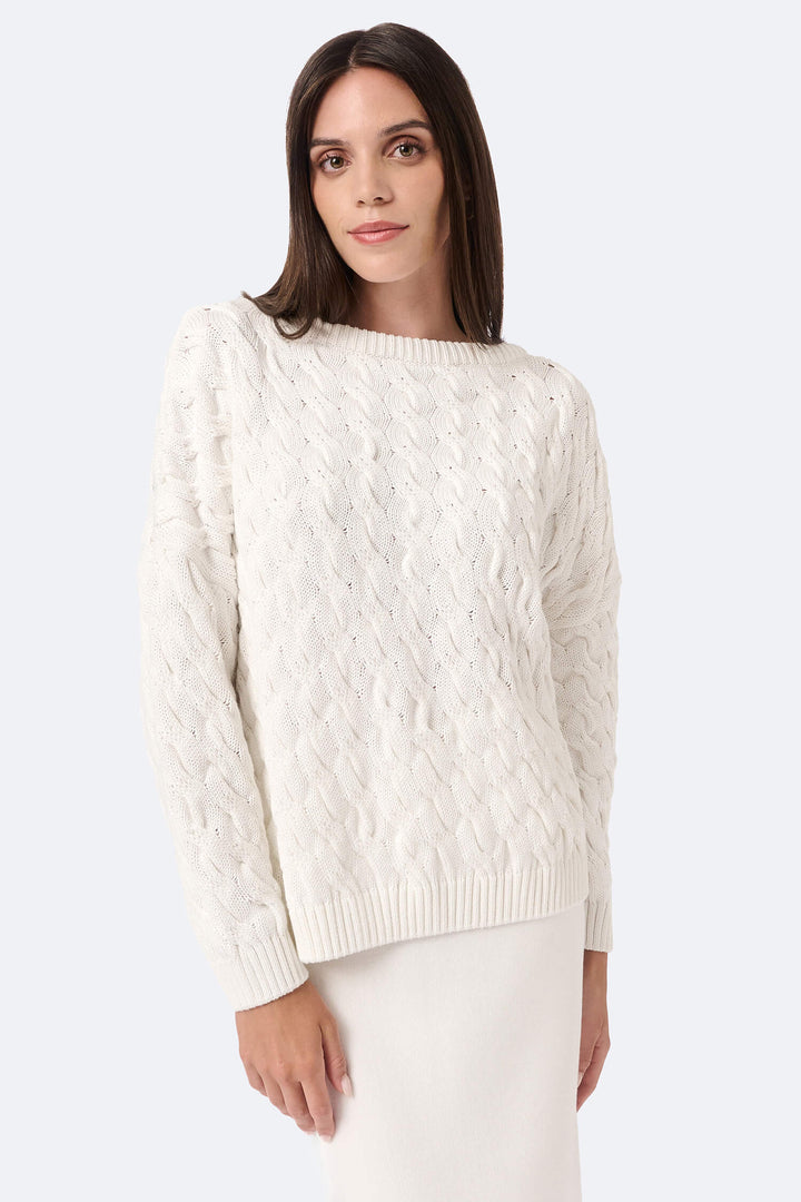 Knitted braid sweater