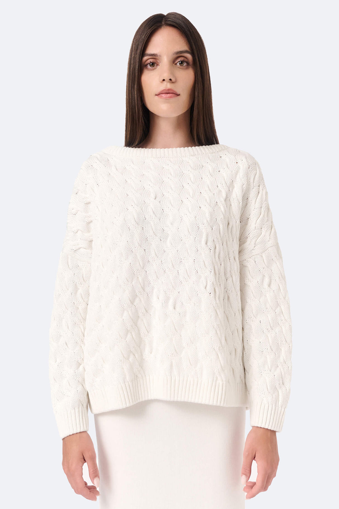 Knitted braid sweater