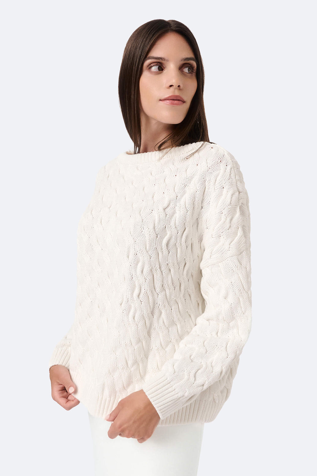 Knitted braid sweater