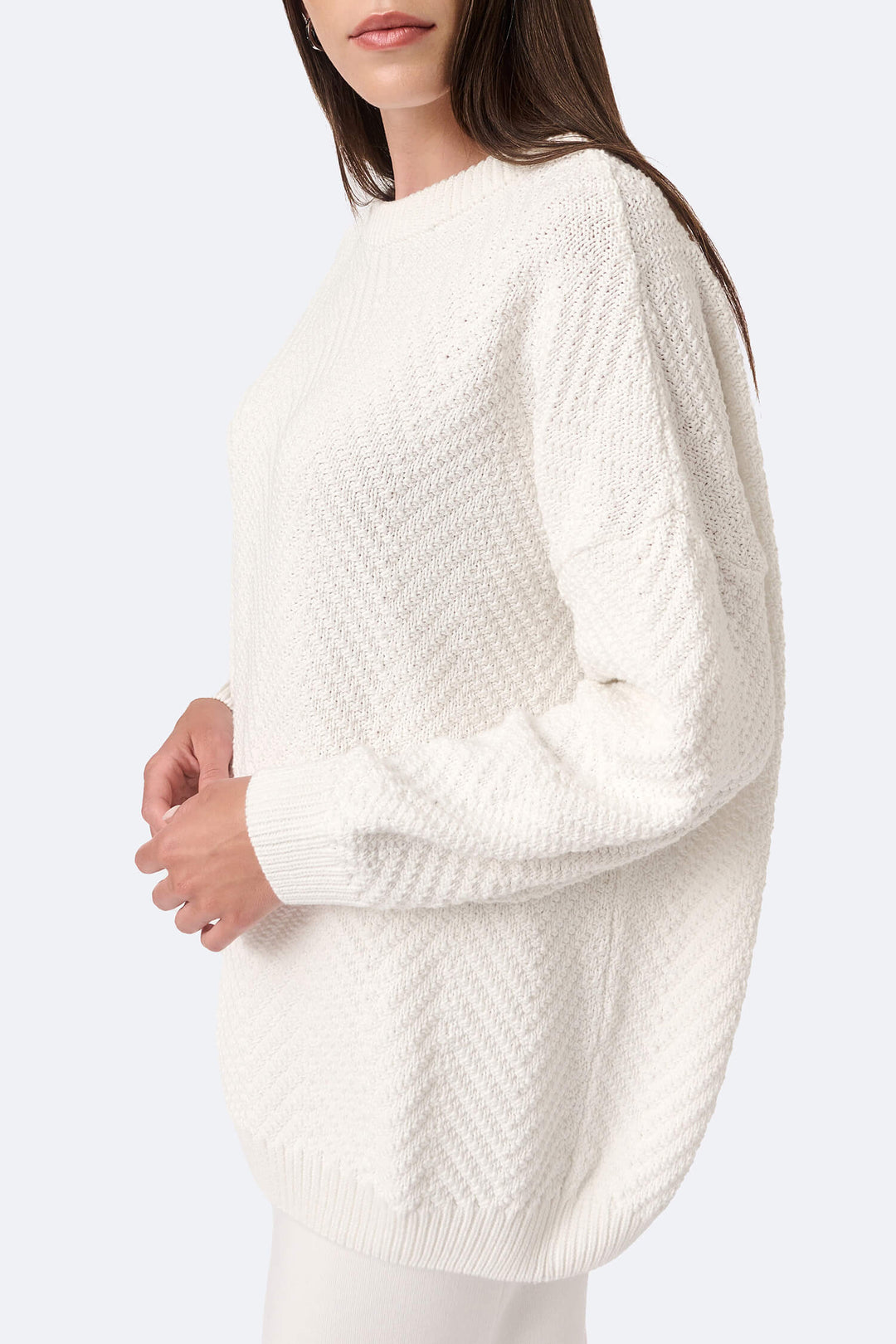 Knitted chevron sweater