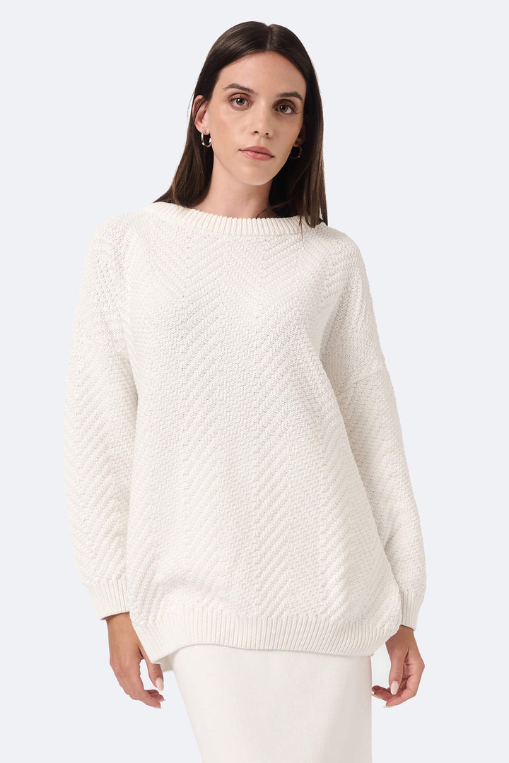 Knitted chevron sweater