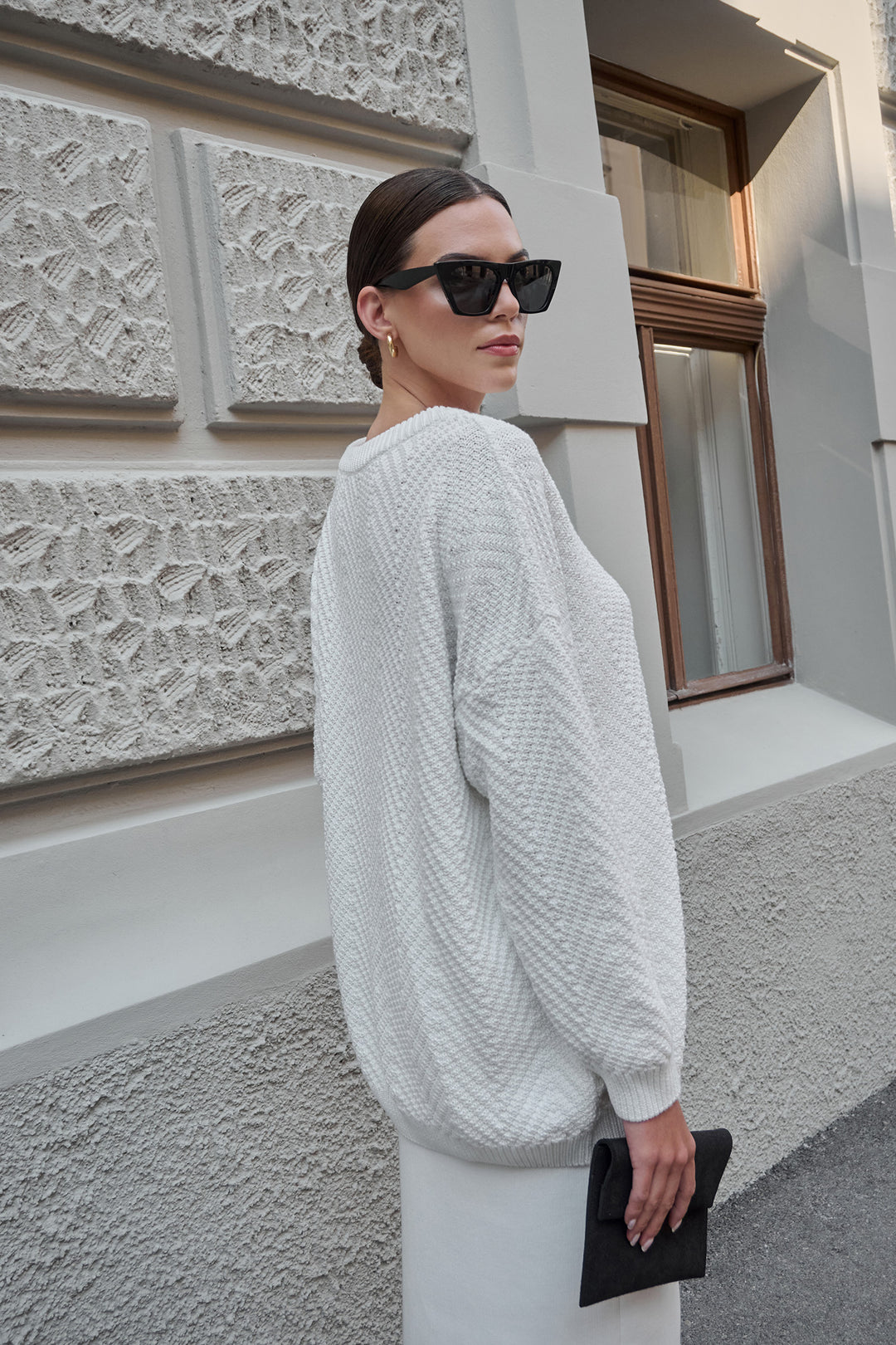 Knitted chevron sweater