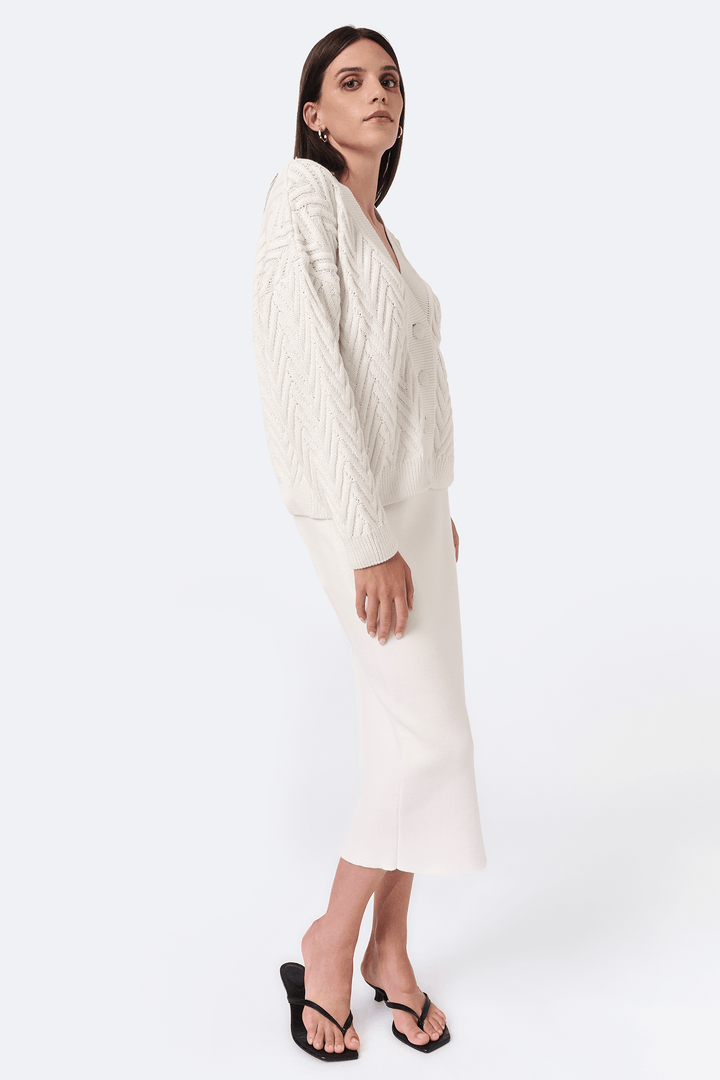 Knitted straight skirt