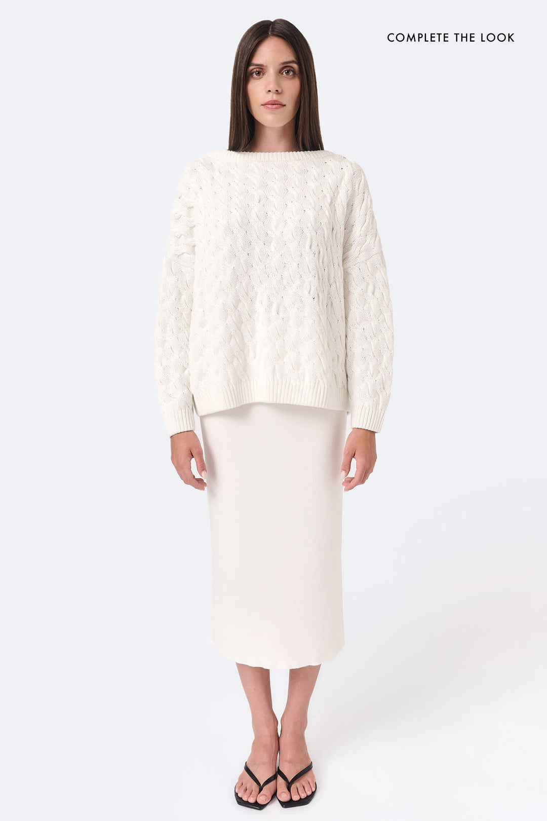 Knitted straight skirt