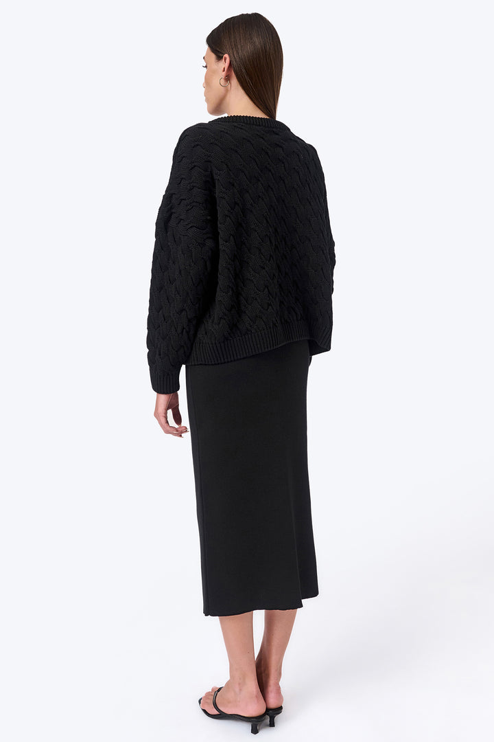 Knitted straight skirt